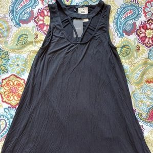 Black knit mini dress